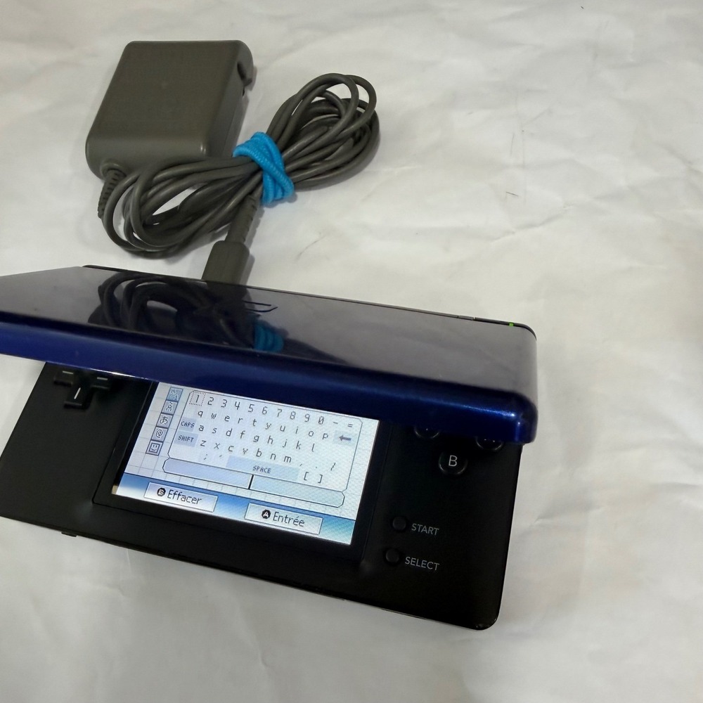 Nintendo DS Lite Cobalt Blue Black Handheld Console USG-001 With Charger Retro